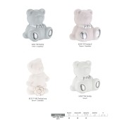 Ручка детская мишка 6220 T1P Teddy-S цвет розовая пудра, серебро ширина 65 мм