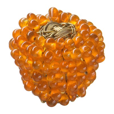 Ручка детская кнопка бусинки 559NA цвет оранжевый диаметр 38 мм