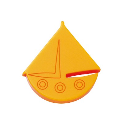 Ручка детская кнопка 604AM кораблик цвет желтый ширина 43 мм 