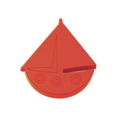 Ручка детская кнопка 604RJ кораблик цвет красный ширина 43 мм 