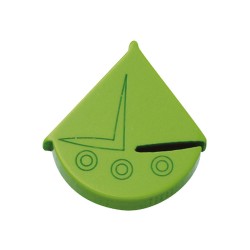 Ручка детская кнопка 604VE кораблик цвет зеленый ширина 43 мм