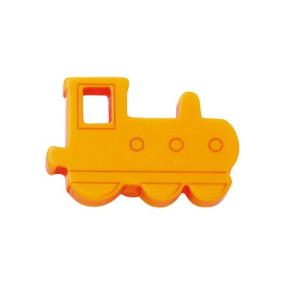Ручка детская кнопка 605AM паровозик цвет желтый ширина 43 мм 