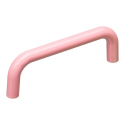 Ручка детская 627RS скоба цвет розовый глянцевый длина 105 мм, крепление 96 мм Ручка детская 627RS скоба цвет розовый глянцевый длина 105 мм, крепление 96 мм