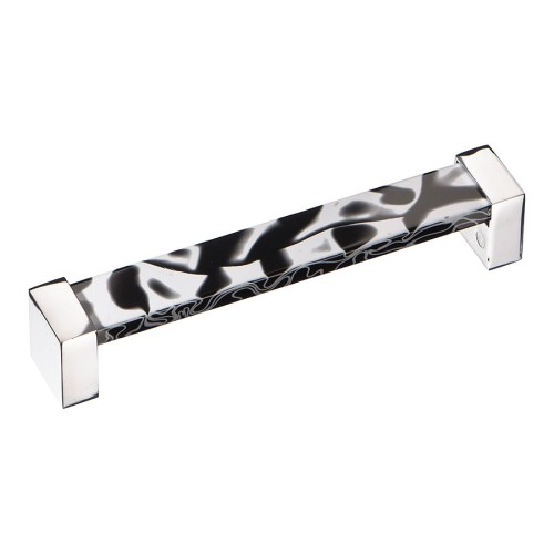 Ручка скоба 672NEX цвет черный, глянцевый хром длина 138 мм, крепление 128 мм Ручка скоба 672NEX цвет черный, глянцевый хром длина 138 мм, крепление 128 мм