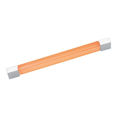 Ручка скоба 7056.0160.021.182 цвет оранжевый, матовый хром длина 179 мм, крепление 160 мм Ручка скоба 7056.0160.021.182 цвет оранжевый, матовый хром длина 179 мм, крепление 160 мм