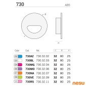 Ручка врезная 730MG цвет малиновый диаметр 80 мм, крепление 32 мм Ручка врезная 730MG цвет малиновый диаметр 80 мм, крепление 32 мм