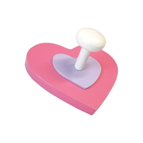 Вешалка крючок детский 908RS Сердце цвет розовый длина 125 мм