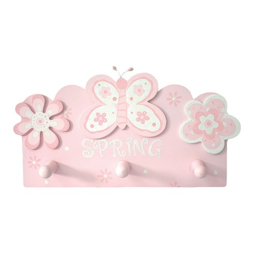 Вешалка детская 954RS Бабочки розовые трехрожковая длина 290 мм