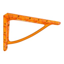 Полкодержатель CRISTALL-A OP.ARANCIO цвет оранжевый прозрачный пластик, длина 120 мм, комплект 2 штуки