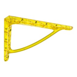 Полкодержатель CRISTALL-A OP.GIALLO цвет желтый прозрачный пластик, длина 120 мм, комплект 2 штуки