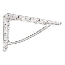 Полкодержатель CRISTALL-A TRANSPAR. цвет белый прозрачный пластик, длина 120 мм, комплект 2 штуки