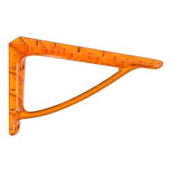 Полкодержатель CRISTALL-B OP.ARANCIO цвет оранжевый прозрачный пластик, длина 180 мм, комплект 2 штуки