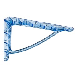 Полкодержатель CRISTALL-B OP.AZZURR цвет голубой прозрачный пластик, длина 180 мм, комплект 2 штуки Полкодержатель CRISTALL-B OP.AZZURR цвет голубой прозрачный пластик, длина 180 мм, комплект 2 штуки