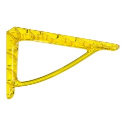 Полкодержатель CRISTALL-B OP.GIALLO цвет желтый прозрачный пластик, длина 180 мм, комплект 2 штуки Полкодержатель CRISTALL-B OP.GIALLO цвет желтый прозрачный пластик, длина 180 мм, комплект 2 штуки