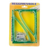 Полкодержатель CRISTALL-B OP.ARANCIO цвет оранжевый прозрачный пластик, длина 180 мм, комплект 2 штуки