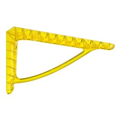 Полкодержатель CRISTALL-C OP.GIALLO цвет желтый прозрачный пластик, длина 240 мм, комплект 2 штуки Полкодержатель CRISTALL-C OP.GIALLO цвет желтый прозрачный пластик, длина 240 мм, комплект 2 штуки