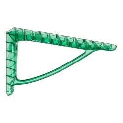 Полкодержатель CRISTALL-C OP.VERDE цвет зеленый прозрачный пластик, длина 240 мм, комплект 2 штуки Полкодержатель CRISTALL-C OP.VERDE цвет зеленый прозрачный пластик, длина 240 мм, комплект 2 штуки