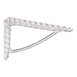 Полкодержатель CRISTALL-C TRANSPAR. цвет белый прозрачный пластик, длина 240 мм, комплект 2 штуки Полкодержатель CRISTALL-C TRANSPAR. цвет белый прозрачный пластик, длина 240 мм, комплект 2 штуки