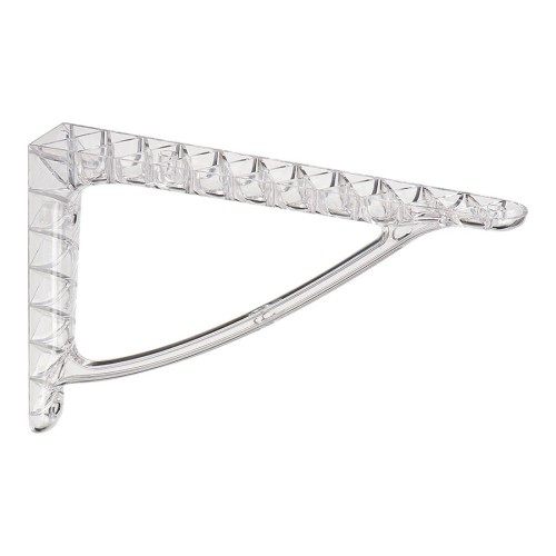 Полкодержатель CRISTALL-C TRANSPAR. цвет белый прозрачный пластик, длина 240 мм, комплект 2 штуки