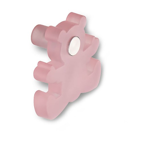 Ручка детская кнопка 3017.0050.021.189 мишка цвет розовый ширина 50 мм