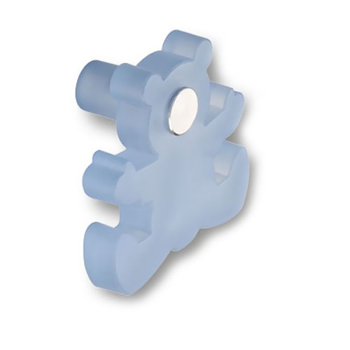 Ручка детская кнопка 3017.0050.021.190 мишка цвет голубой ширина 50 мм Ручка детская кнопка 3017.0050.021.190 мишка цвет голубой ширина 50 мм