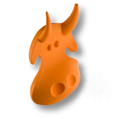 Ручка детская 451064ST08 корова оранжевая 110 мм Ручка детская 451064ST08 корова оранжевая 110 мм