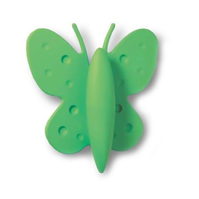 Ручка детская кнопка 453032ST06 бабочка цвет зеленый длина 80 мм 