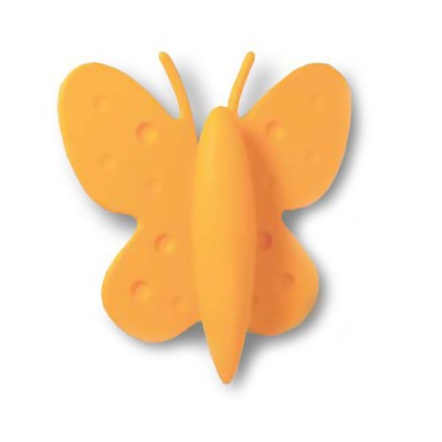 Ручка детская кнопка 453032ST07 бабочка цвет желтый длина 80 мм