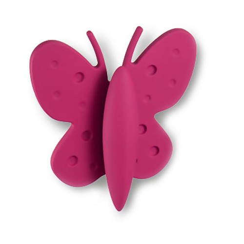 Ручка детская кнопка 453032ST10 бабочка цвет малиновый длина 80 мм Ручка детская кнопка 453032ST10 бабочка цвет малиновый длина 80 мм