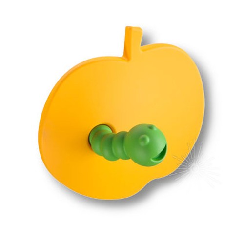 Ручка детская 461025ST07ST06 желтое яблоко с червячком 82 мм Ручка детская 461025ST07ST06 желтое яблоко с червячком 82 мм