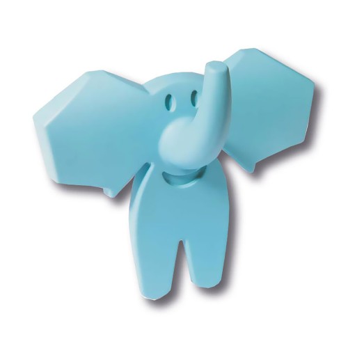 Ручка детская кнопка 463025ST03 слоник цвет голубой длина 88 мм Ручка детская кнопка 463025ST03 слоник цвет голубой длина 88 мм