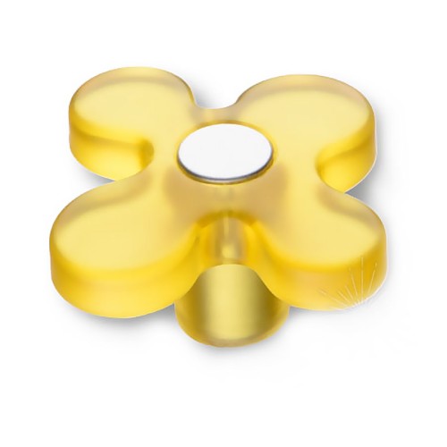 Ручка детская 608AM цветок цвет желтый ширина 43 мм Ручка детская 608AM цветок цвет желтый ширина 43 мм