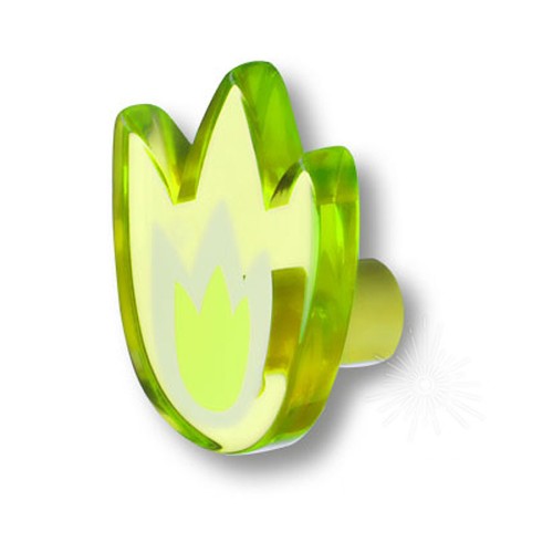 Ручка детская 665VEX тюльпан зеленый ширина 57 мм Ручка детская 665VEX тюльпан зеленый ширина 57 мм