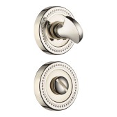 Дверная ручка 0212-016W цвет глянцевый никель, накладки с поворотной кнопкой