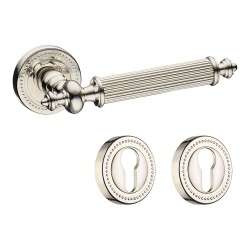 Дверная ручка 0212-016Y цвет глянцевый никель, накладка под замок 