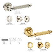 Дверная ручка 0212-003R цвет глянцевое золото