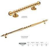 Дверная ручка скоба 10109-003-50 цвет глянцевое золото длина 510 мм, крепление 310 мм