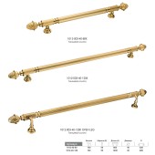 Дверная ручка скоба 1012-003-25-35 цвет глянцевое золото длина 350 мм, крепление 260 мм 