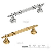 Дверная ручка скоба 1012-003-25-35 цвет глянцевое золото длина 350 мм, крепление 260 мм 