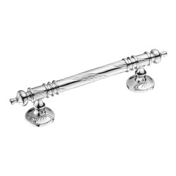 Дверная ручка скоба 10140-005-25-35 цвет глянцевый хром длина 350 мм, крепление 230 мм