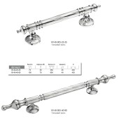 Дверная ручка скоба 10140-005-40-80 цвет глянцевый хром длина 800 мм, крепление 435 мм