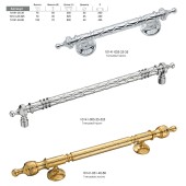 Дверная ручка скоба 10141-005-25-35 цвет глянцевый хром длина 350 мм, крепление 200 мм
