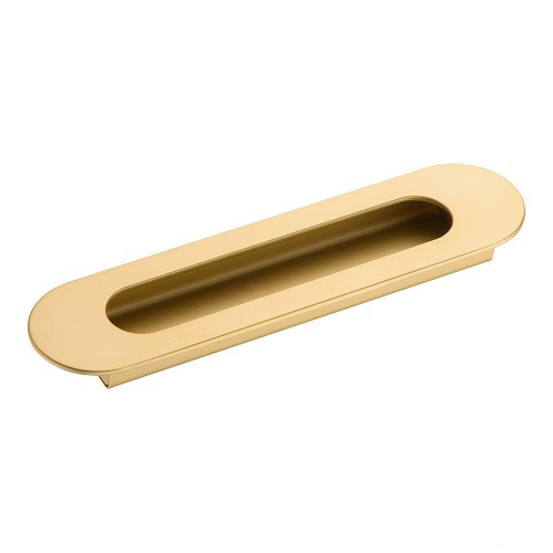 Дверная ручка врезная 1173 160PC35 цвет матовое золото длина 200 мм, крепление 160 мм 