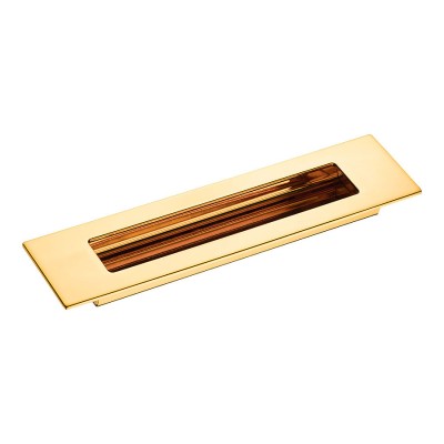 Дверная ручка врезная 1174 160MP11 цвет глянцевое золото длина 200 мм, крепление 160 мм 