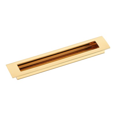 Дверная ручка врезная 1229 160MP11 цвет глянцевое золото длина 179 мм, крепление 160 мм 