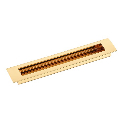 Дверная ручка врезная 1229 160MP11 цвет глянцевое золото длина 179 мм, крепление 160 мм 