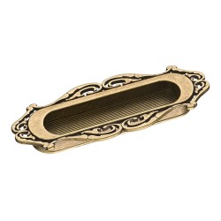 Дверная ручка врезная 15.101.96.12 цвет античная бронза длина 125 мм, крепление 96 мм 