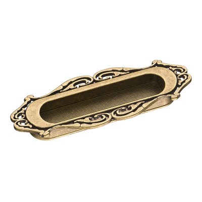 Дверная ручка врезная 15.101.96.12 цвет античная бронза длина 125 мм, крепление 96 мм 