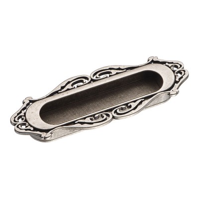 Дверная ручка врезная 15.101.96.16 цвет старое серебро длина 125 мм, крепление 96 мм 