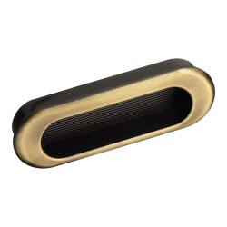 Дверная ручка врезная 15.113.75.04 цвет старая бронза длина 90 мм, крепление 75 мм 